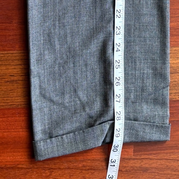 Classic Charcoal Gray 100% Wool Dress Trousers - Size 32 x 30 - Picture 11 of 12